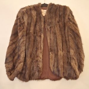 Genuine mink capelet